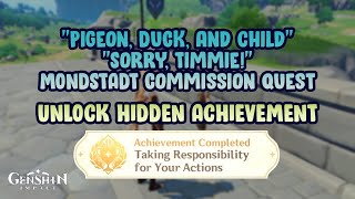 Pigeon, Duck, and Child / Sorry, Timmie! (Mondstadt commission) - Achievement【Genshin Impact】