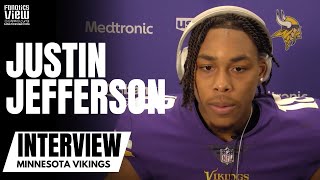 Justin Jefferson on Reaching 1,000 Yards Receiving & Minnesota's Playoff Hopes After Jaguars Win