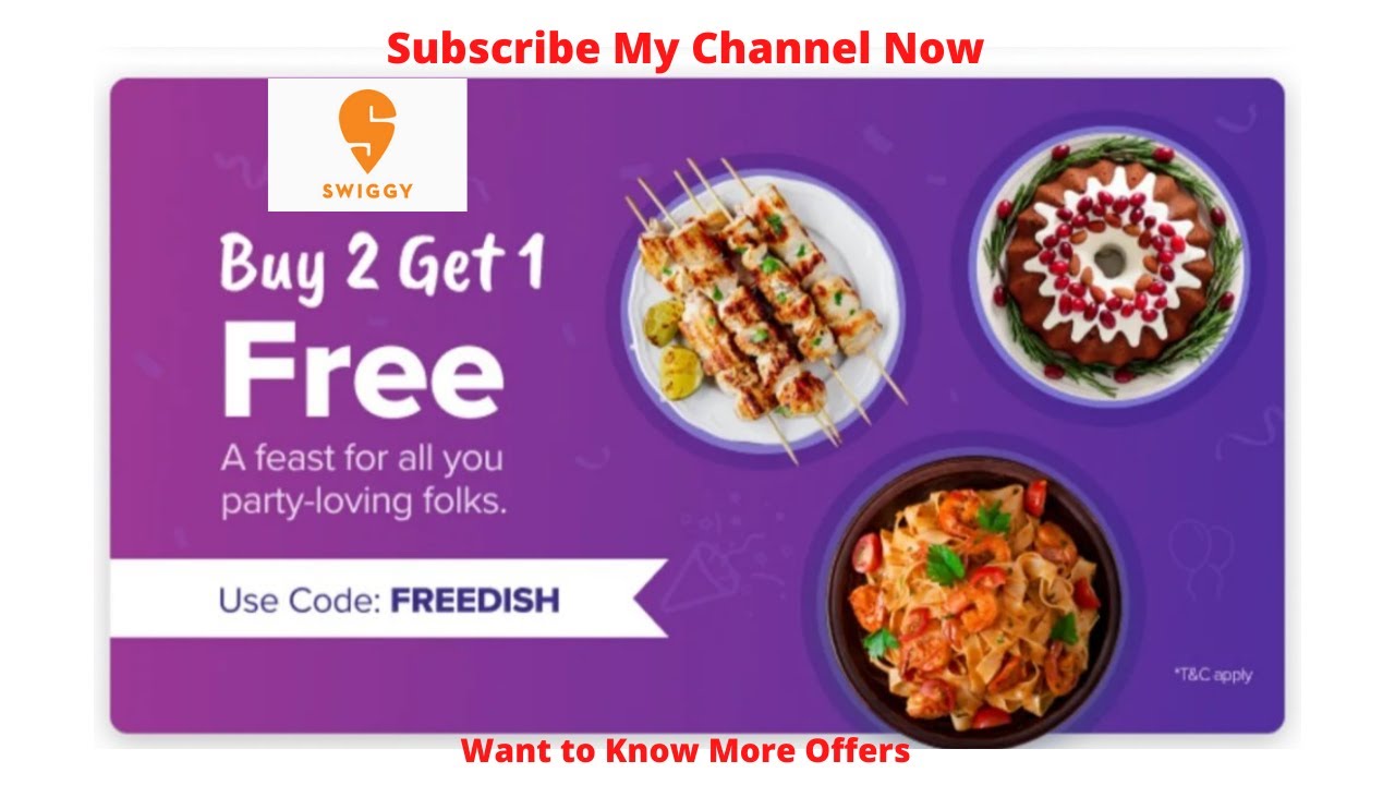 Swiggy Buy 2 Get one Free offer How to get free food from swiggy