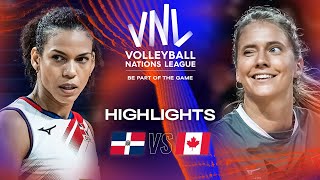 🇩🇴 DOM vs. 🇨🇦 CAN - Highlights Week 2 | Women's VNL 2023