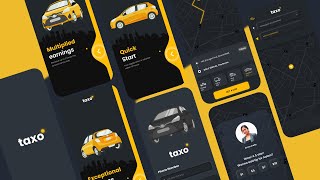 Figma UI design For Beginners | Create Taxi App UI design | Cab Booking App screenshot 2