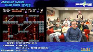 Castlevania III: Dracula's Curse - SPEED RUN in 0:30:41 by funkdoc at AGDQ 2013 [NES]