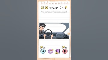 Braintest | Level 184 | You got caught speeding oops #braintest #trickypuzzles #level184