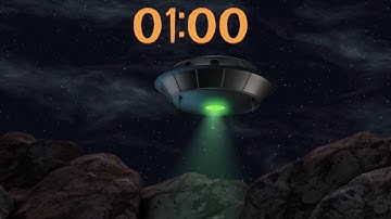 1 Minute Alien Ship Countdown Timer 👽🚀 | Start & End Alert + Ticking Sound