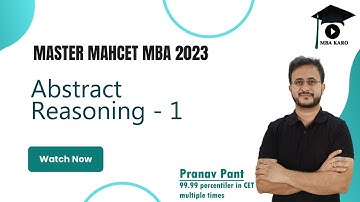 Master MAHCET MBA 2023 | Abstract Reasoning - 1 | Revision series for MAHCET | MBA Karo