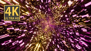 Abstract Background Video 4K Screensaver Tv Vj Loop Neon Mirror Pink Gold Visual Sci-Fi Blender-Art