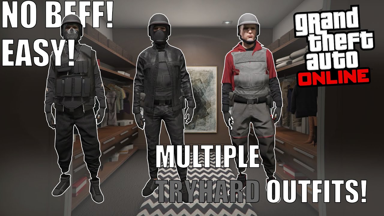 GTA 5 ONLINE MULTIPLE TRYHARD OUTFITS TRANSFER GLITCH! NO SAVE WIZARD