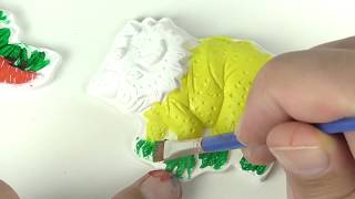 aprendemos los colores pintando y coloreando dinosaurios con acuarelas | Toysurprise