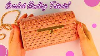 Crochet Handbag Tutorial - Easy & Fast Luxury Clutch Bag DIY