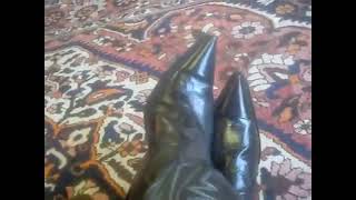 Black Genio Tall Cowboy Boots Office Play