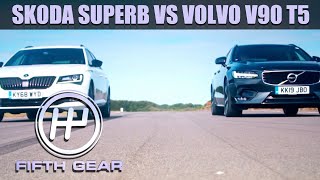 Skoda Superb VS Volvo V90 - Fifth Gear Shootout | Fifth Gear