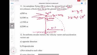 Assignment-3(motion in plane)