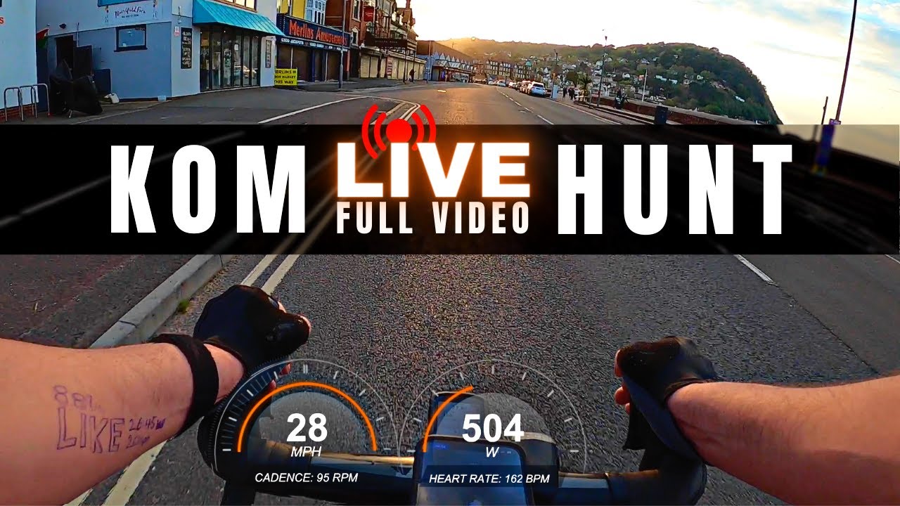 Strava Cycling KOM HUNT LIVE // FULL VIDEO 4K with Power & Speed Overlay
