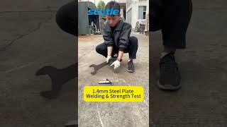 1.4mm Steel Plate Welding & Strength Test #handheldlaserwelder #handheldfiberlaserwelding