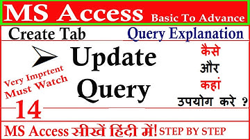 Update Query in MS Access | How to Create an Update Query in Access | How to Updating data in Access
