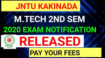 JNTUK M.TECH 2ND SEM R19 REGULAR & R16 SUPPLY  EXAM 2020 NOTIFICATION RELEASED |JWALA TELUGU VIDYA |
