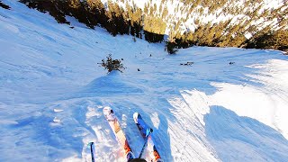 Skiing The GNARLIEST Line Of Our Lives At Heavenly! (Mott Canyon)