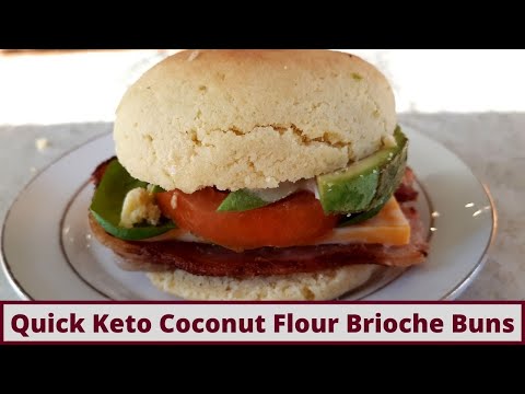 Quick Keto Coconut Flour Brioche Buns (No Yeast Gluten Free And Nut Free)