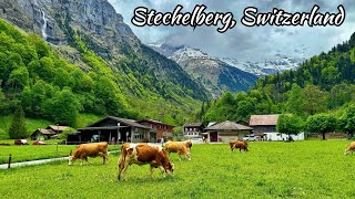 Stechelberg, Switzerland 4K  The most beautiful village in Lauterbrunnen valley  Heavenly place