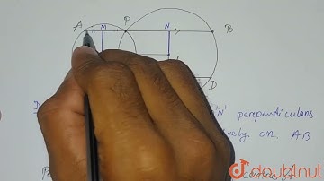 In the following figure, P and Q are the points of intersection of two circles with centres O an...