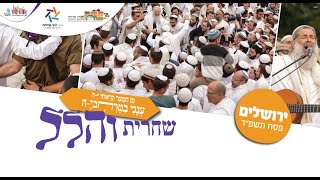 תפילת הלל בשירה שמחה וכוונת הלב מול חומות העיר העתיקה ירושלים | הרב שמואל אליהו והרב איל יעקובוביץ