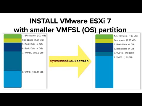 How to Install VMware ESXi with Smaller OS partition (VMFSL): systemMediaSize