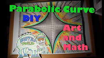 Art and Math ( DIY Parabolic Curve ) How to create curved line using a ruler!   Art illusion 2 music