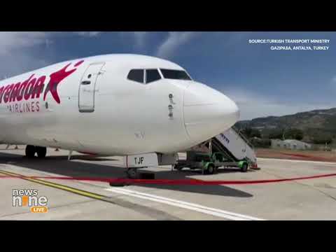 Corendon Airlines Boeing 737 Lands Safely After Front Tyre Burst in Turkey | News9