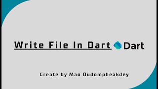 Save File and delete file in Dart Explained 🔥 | Dart Programming Tutorial | Khmer + English 💻