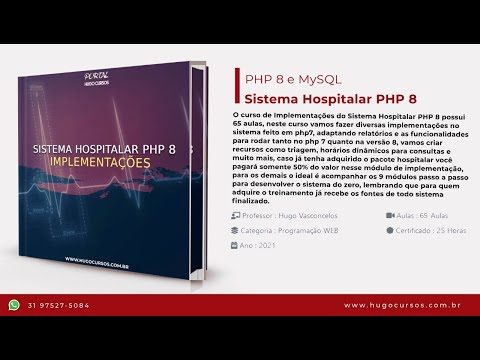 Sistema Hospitalar PHP 8 - Aula 04 - Dompdf para relatórios