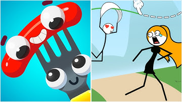 Draw Fly vs Fork N Sausage - Mobile All Levels Gameplay Walkthrough