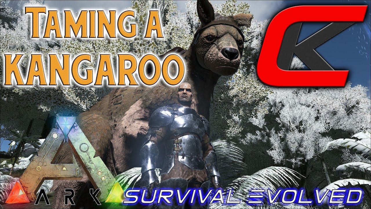 Ark Survival Evolved Taming my FIRST Kangaroo YouTube