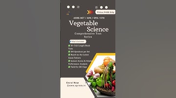 Vegetable Science-ASRB-NET, ARS, SMS, or STO || #VegetableScience #VegetableScienceNet
