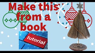 LEARN HOW TO MAKE A BOOK FOLDED CHRISTMAS TREE  FULL VIDEO COMING MONDAY