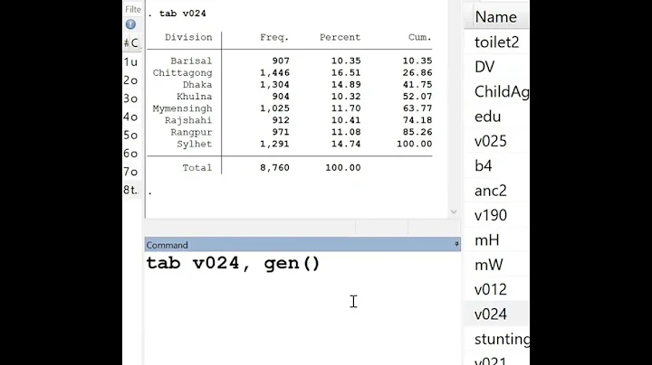 How to create dummy variables in Stata #Dummyvariable