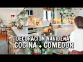 DECORACION DE LA COCINA &amp; EL COMEDOR en NAVIDAD ! IDEAS para ENGALANAR TU COCINA en estas NAVIDADES