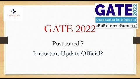 Postpone GATE 2022|Gate 2022 || Important update #Gate2022 #Gatepostpone #gatepostpone2022#Gatecase