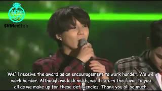 SHINee 2013 MelOn Music Awards: Artist Of The Year Speech (Eng Sub)(, 2014-11-09T19:01:31.000Z)