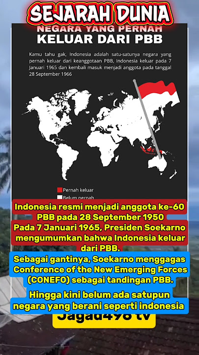 Indonesia satu satunya negara yang berani keluar masuk anggota PBB #news #politics #usa #indonesia