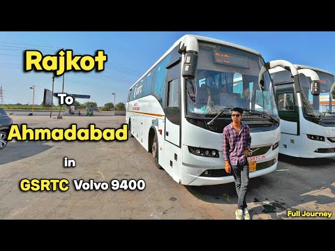 राजकोट से अहमदाबाद GSRTC Volvo 9400 | राजकोट से अहमदाबाद | Volvo 9400 White Elephant Bus Journey