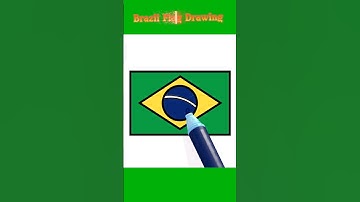 Brazil Flag Drawing #drawing #drawingtutorials #brazil