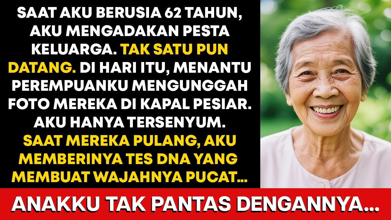 Saat usiaku 62 tahun, Aku mengadakan pesta keluarga. Tak seorang pun datang. Di hari itu, menantuku…