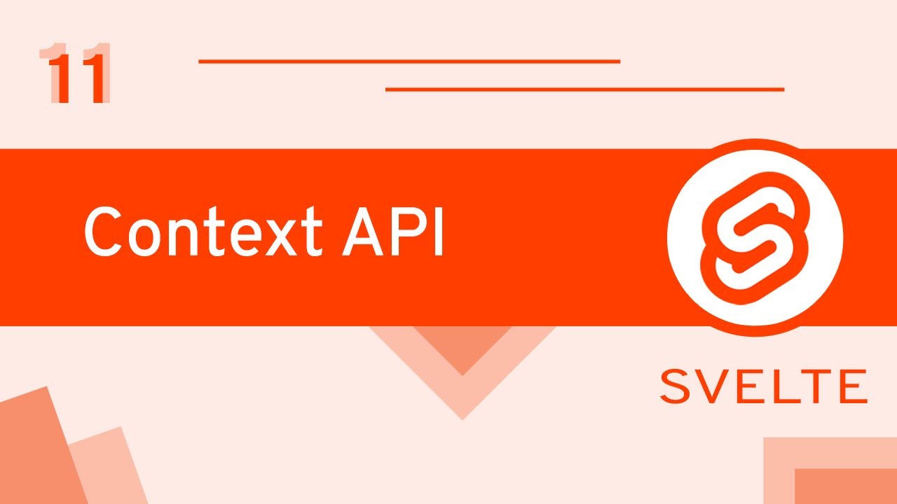 #11 - Context API - Svelte for Beginners - YouTube