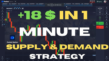 18 $ IN 1 MINUTE | SUPPLY & DEMAND STRATEGY | POCKET OPTION STRATEGY | BINARY OPTION