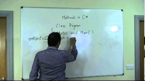 C# tutorial on Methods - Part 2 of 2