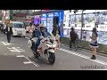 秋葉原メイド通りは絶好の待機場所白バイ取り締まり。Akihabara maid street is a great waiting place for police motorcycle.