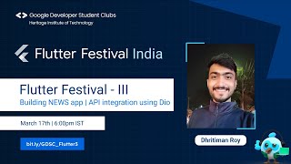 Flutter Festival - 3 | Building NEWS app | API Integration using Dio