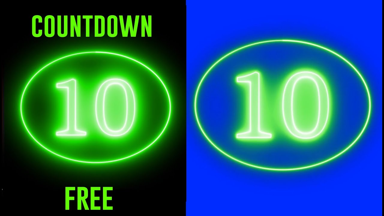 New Countdown Green Screen, Chroma Key countdown GREEN   timer, 10 seconds, pantalla verde