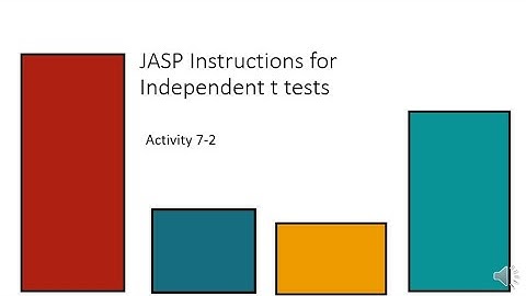 JASP Instructions for Independent t tests (7-2)
