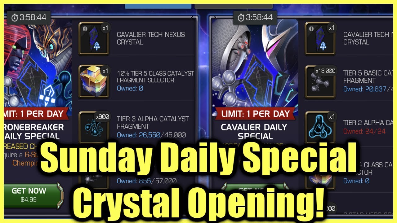I decided to buy the Sunday Daily Special Yesterday in MCOC